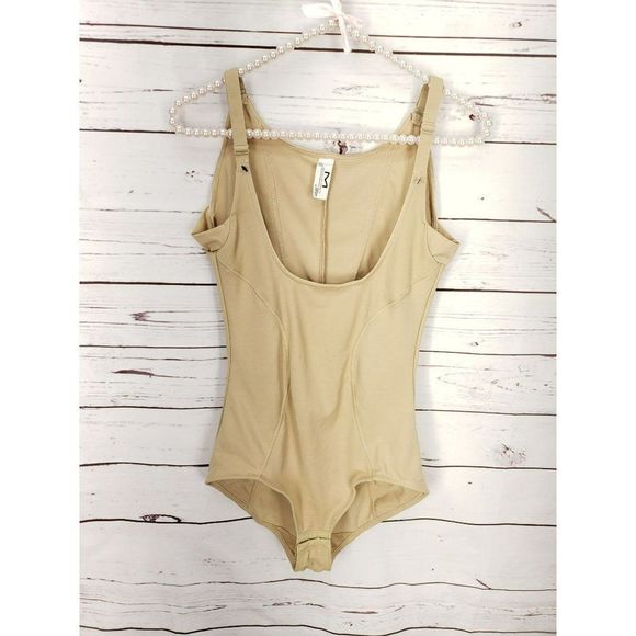 Maidenform Women's Size Large‎ Beige Tan One Piece Shape Wear Bodysuit - Picture 1 of 9